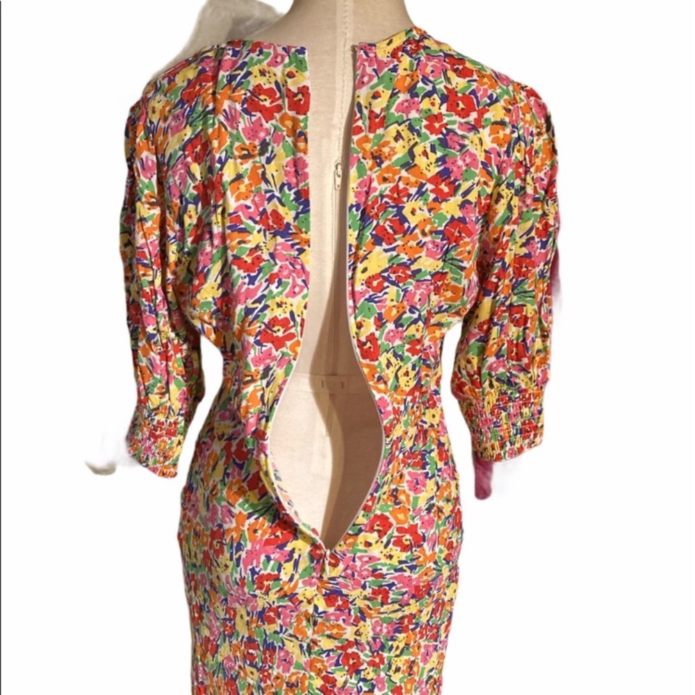Rixo Floral Puff Sleeve Dress - Picture 11 of 13